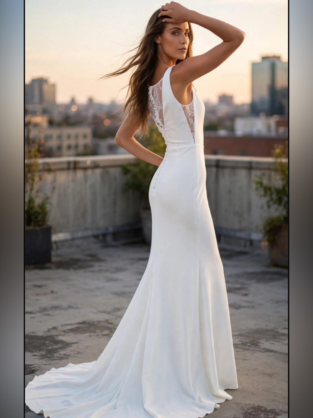 Lulus weeding dress size M NWT